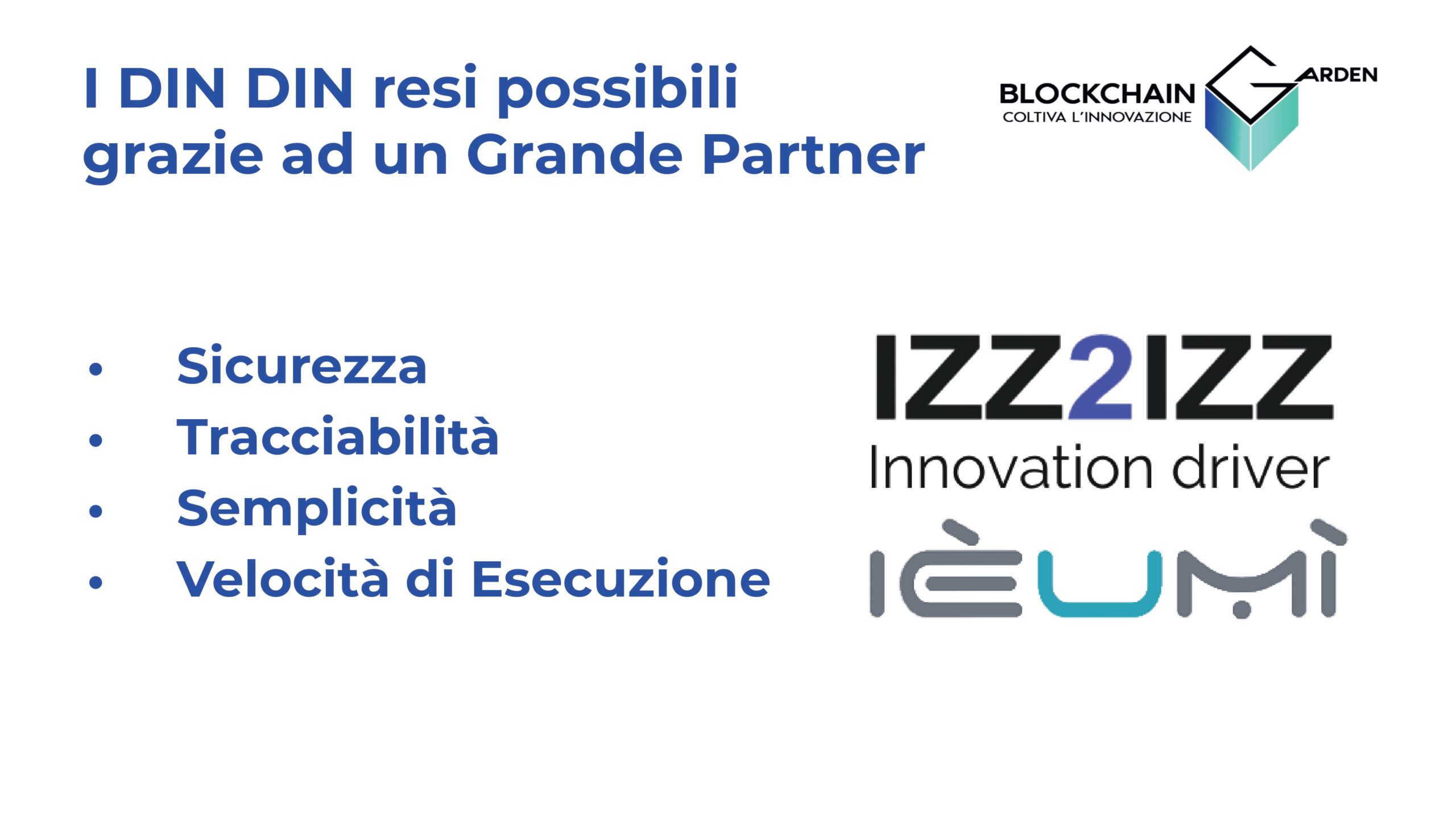 Il Wallet dei DIN DIN realizzato in Blockchain da IZZ2IZZ
